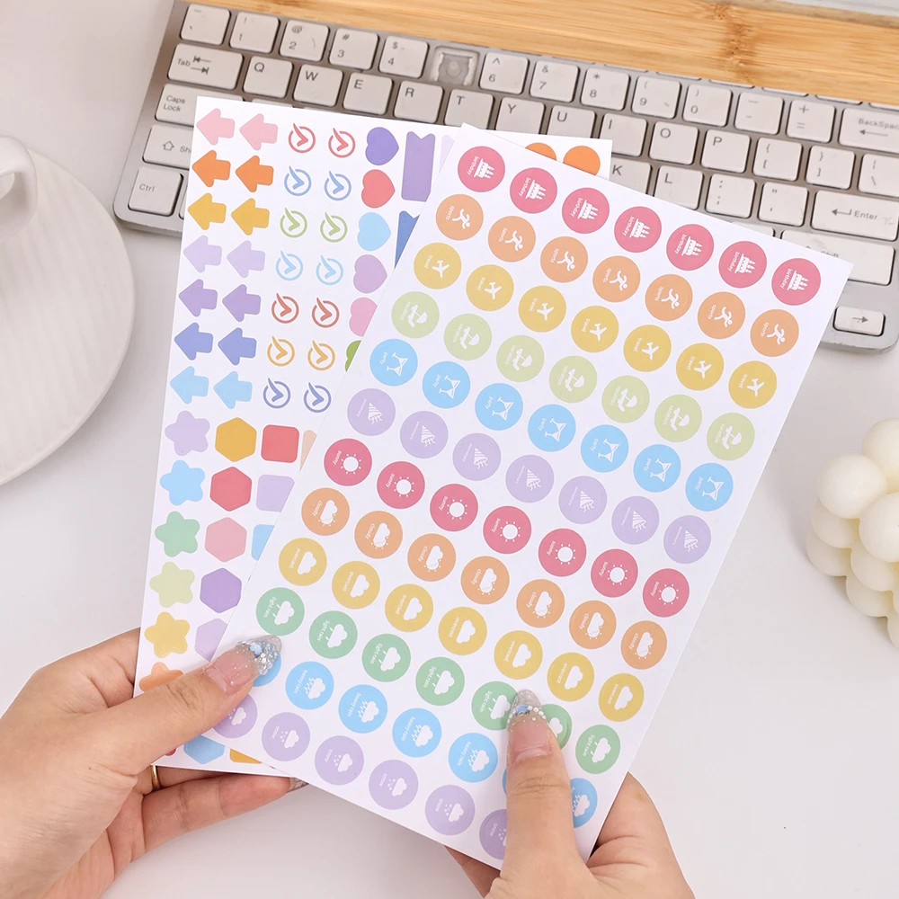 imoda 1pc 2025 Colorful Large Wall Calendar  With Stickers 365 Days Calendar The Year Planner Memo Schedules Calendar