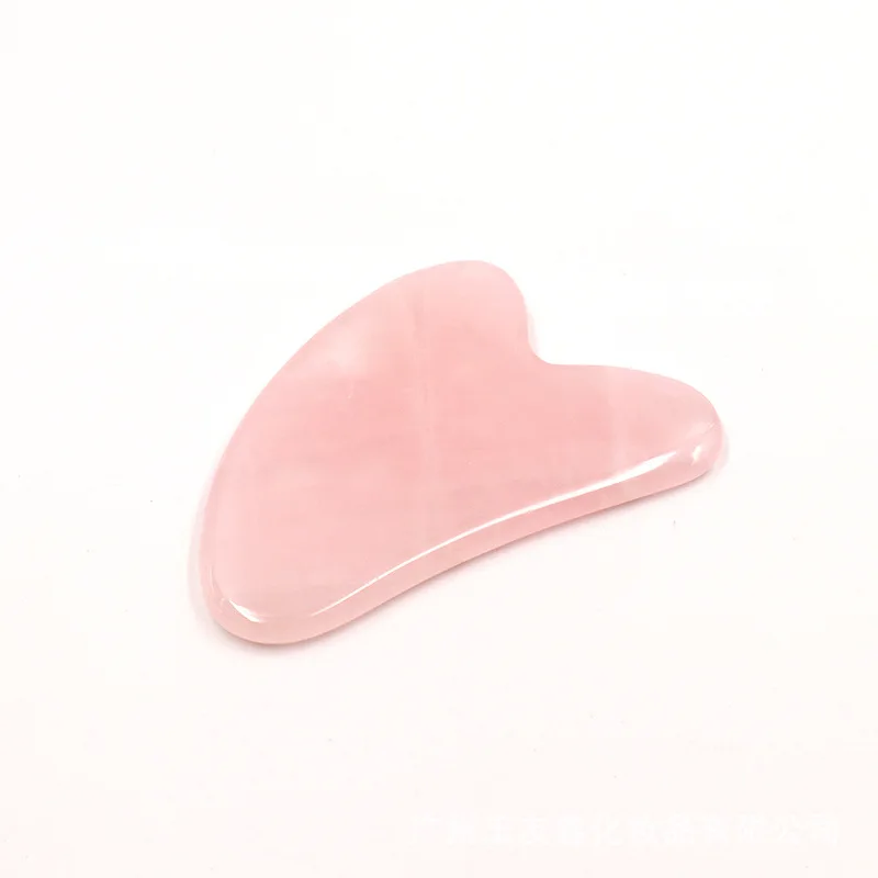 Ready to ship Best selling Pink PORTABLE gua sha face Facial massage guasha face caring jade