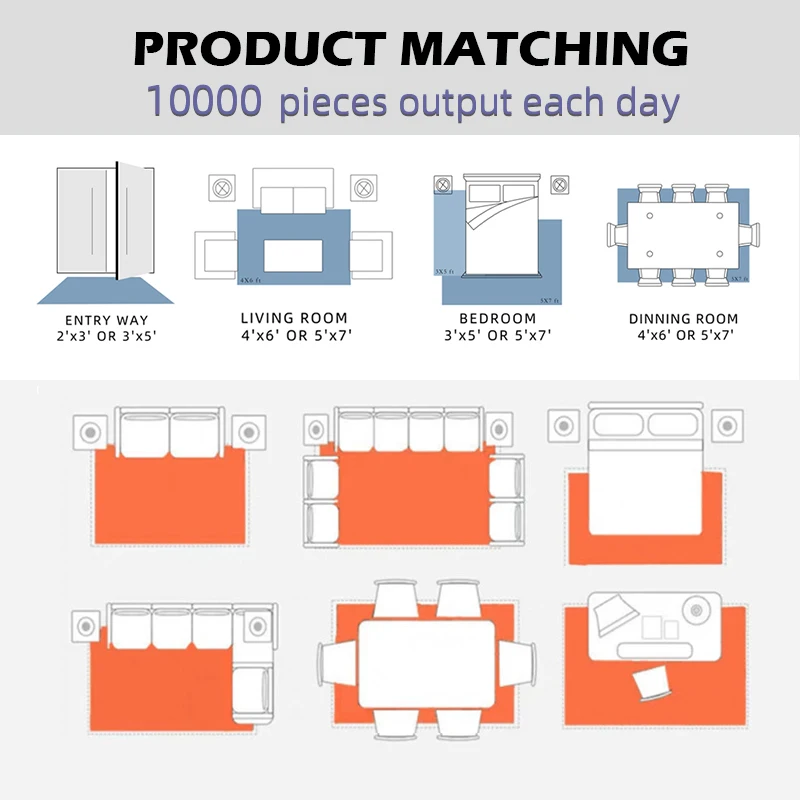 Wholesale Custom 3d Printed Luxury Floor Carpet Top Quality Carpets Center Area Rugs Living Room Mats