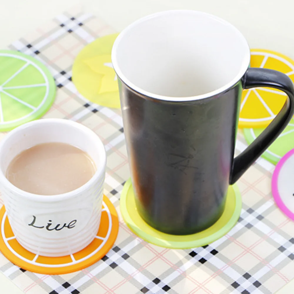 Custom Coaster Logo Promotional Round Silicone Coaster for Drink Cup Mat Toyota Kawaii Coaster Bar Beer Soft Resin PVC Rubber