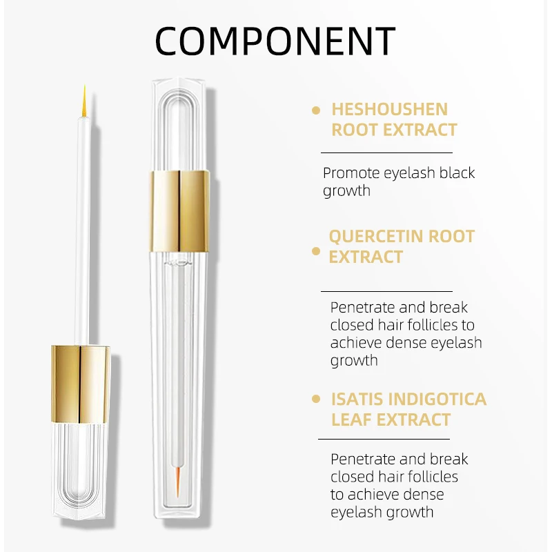 Korean Private Label Brow Lash Eyebrow Enhance Lashserum Growing Vegan Natural 100% Organic Lashes Growth Liquid Eyelash Serum
