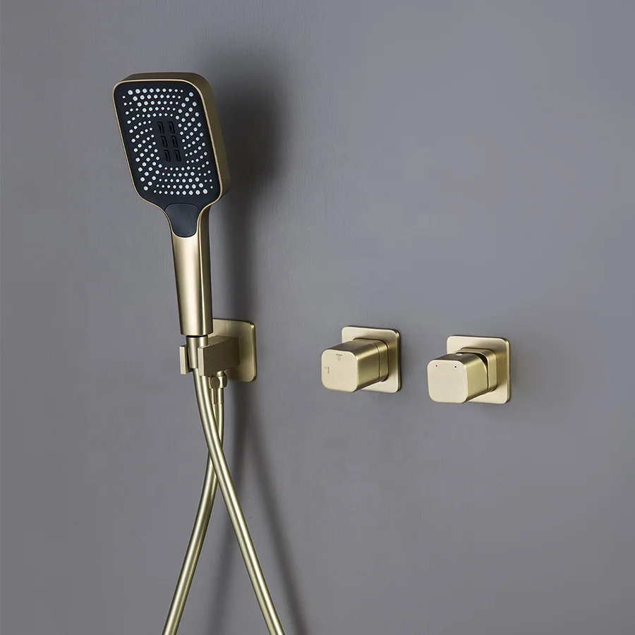 Modern style concealed two function cool square design 10 inch large shower head shower mixer system