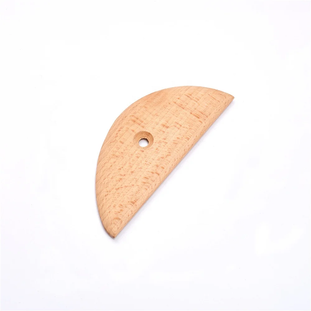 HAOFENG Moon Shaped Wood Scraper Knife Pottery Tools Clay Sculpting Ceramics Molding Tool Pottery Modeling Tools for Wholesale