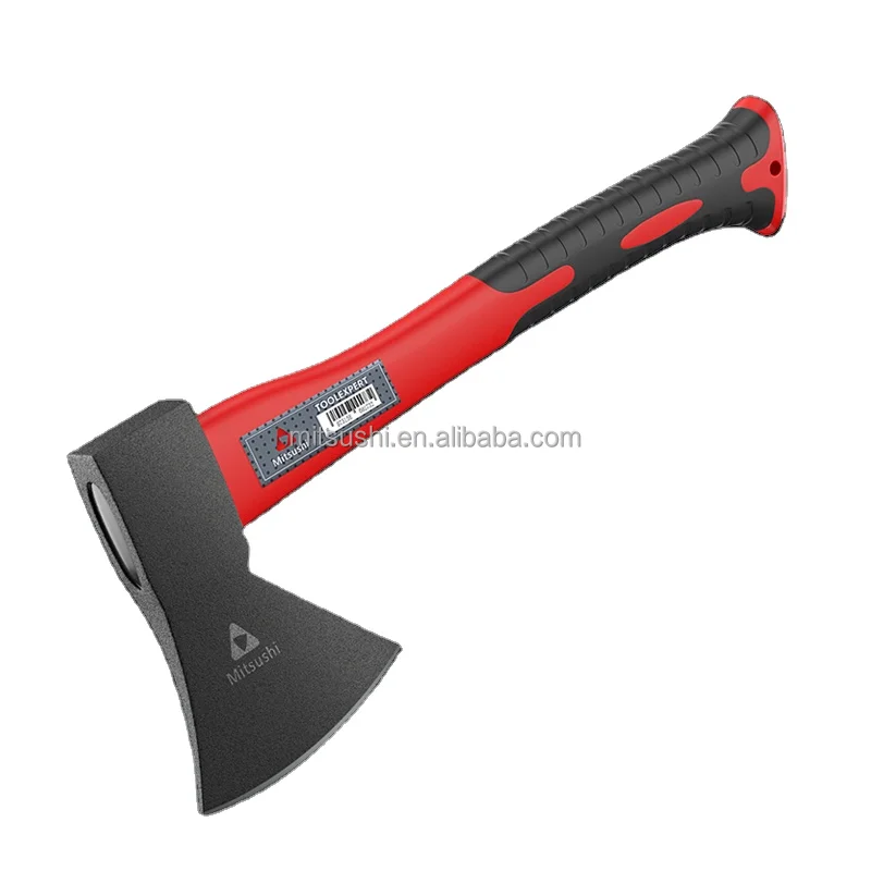 Mitsushi Industrial Grade Household Axe with Carbon Steel Hatchet Head and Nylon Handle for Cutting and Camping