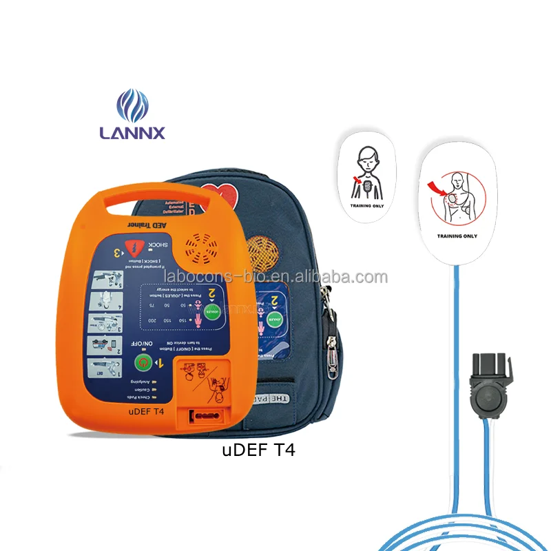 LANNX uDEF T4 Mini Hospital Defibrillator CPR Training Trainer Medical  Auto External Defibrillator Aed  First Aid Teaching aids