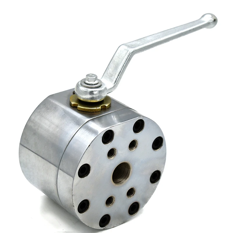 Chinese factory  KHSAE-210-15  ss ball valve  high pressure with fixed flange  for hydraulic system