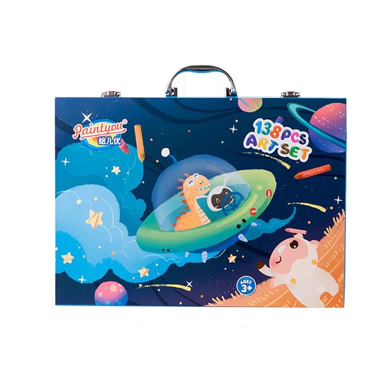 Drawing Art Set Painting Drawing Supplies 138 Pcs For Kids Box Artist Printing Art Set  Kids Stationery Gifts Promotion Market