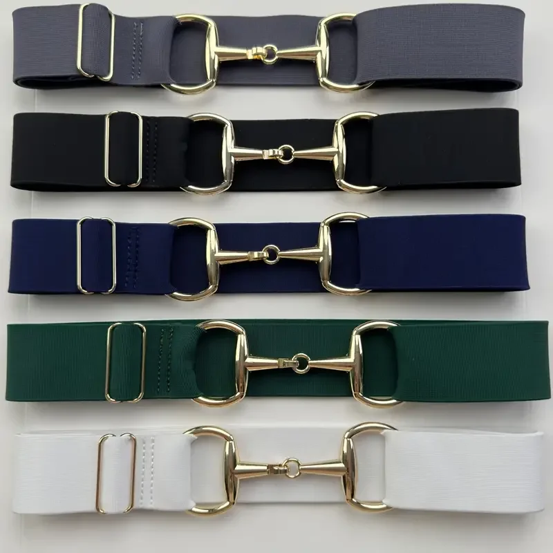 Solid Color 1.5inch Equestrian Belt Alloy Snaffle Bit Buckle