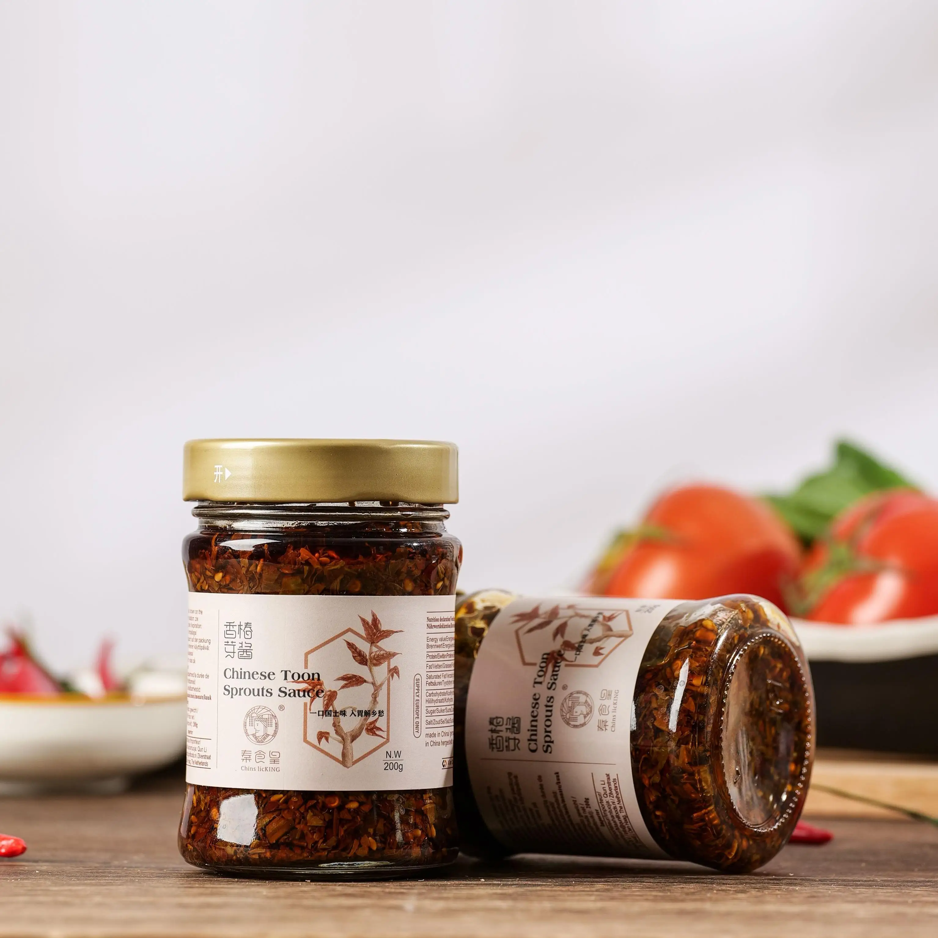 Китайская приправа вегетарианские ростки туна соус чили острая паста