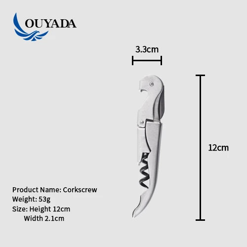 Factory Direct Custom Logo Stainless Steel Personalised Souvenir Red Wing Wine Cork Corkscrew Auger Wooden Can Bottle Opener