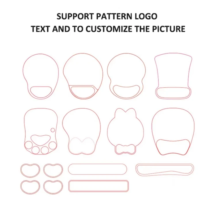 Wholesale Custom Design Mouse Pad With Promotion Logo Sublimation Blank Desk Neoprene Rubber Printing Logo Wrist Rest Mousepad