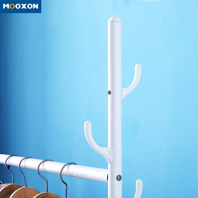 OEM Simple Trending Clothes Shelves Coat Closet Hat Hanging Organizer Rolling Cart Garments Cloth Drying Rack
