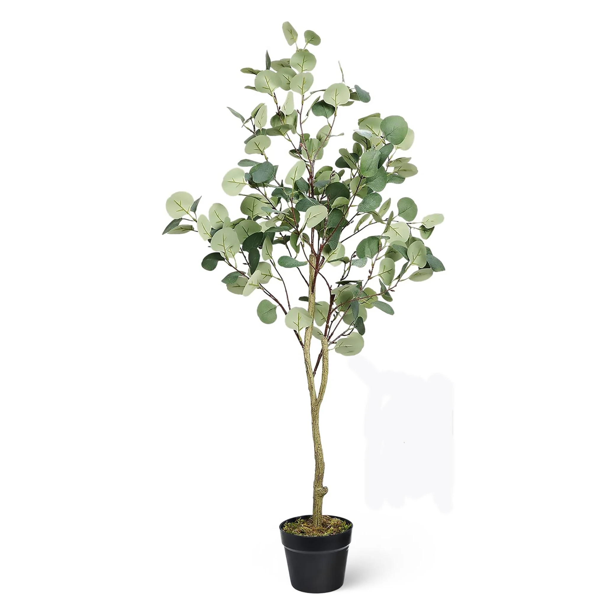Hot Selling 120CM 4FT High Nearly Natural Fake Ornamental Plants Potted Artificial Eucalyptus Trees For Home Indoor Decor