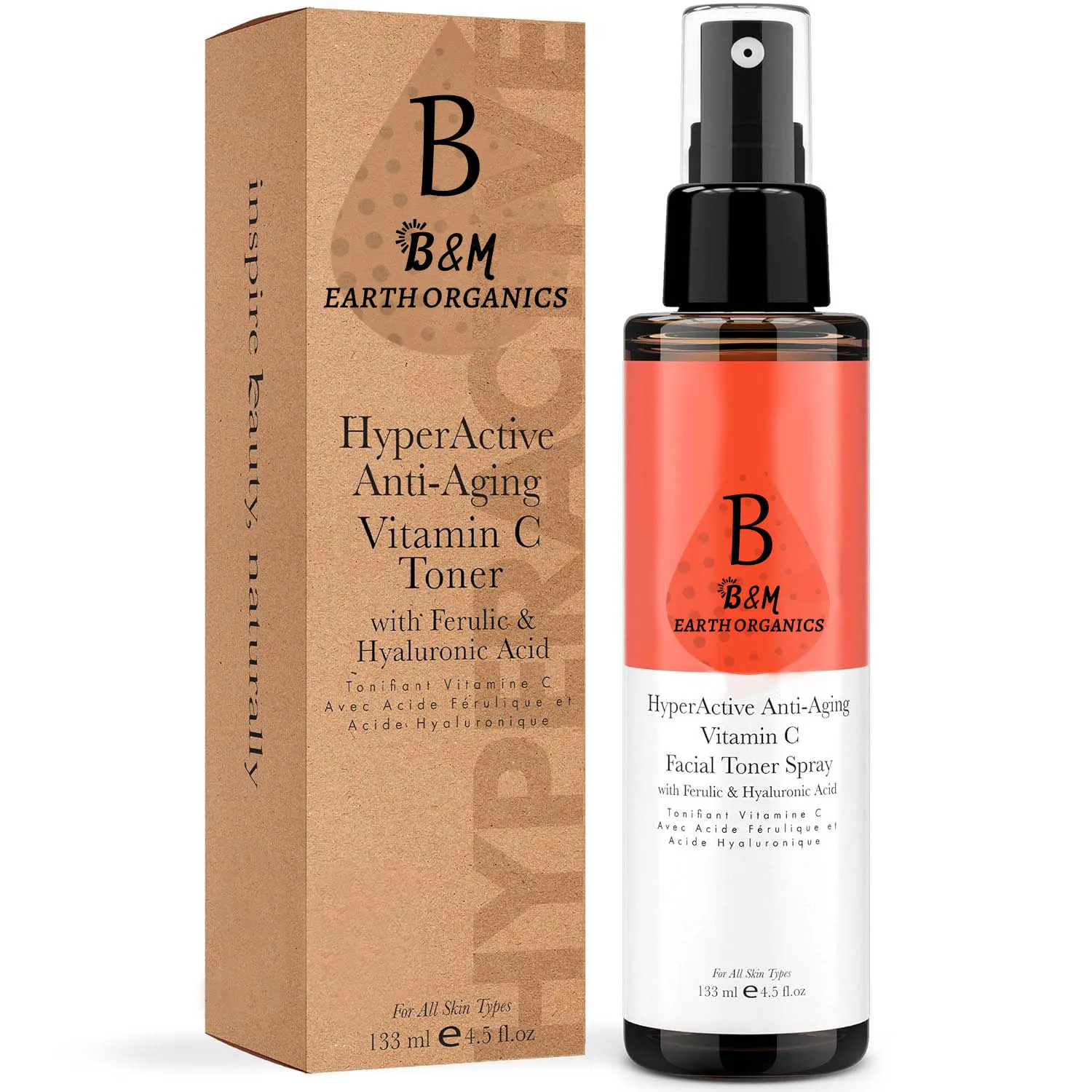 Natural Organic Ingredients Skin Brightening Toner Alcohol Free Facial Toner for Sensitive and Aging Skin Pore Face Toner