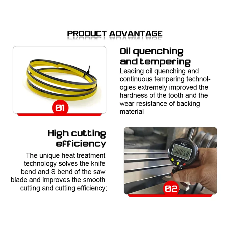 Hot Sale Bimetal Band Saw Blade New Designed High Hardness m42 Material And Bimetal Band Saw Blade Type Bands