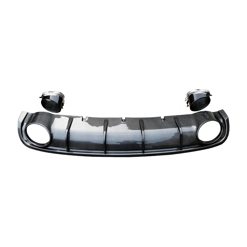 RS6 diffuser with tailpipe for Audi A6 refit to Audi A6 RS line high quality rear bumper diffuser 2012-2015