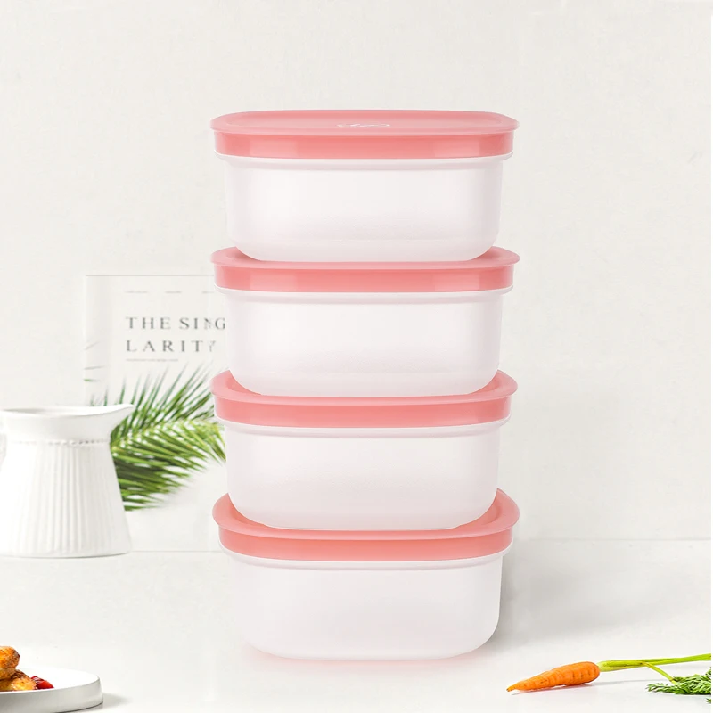 ANJUKE 500ml Kitchen Plastic Bin Box Set Cover Fridge Grains Organizer Food Storage And Container For Keep Your Kitchen Fresh