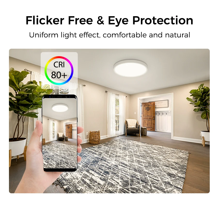 Bedroom Living Room Round shape Tuya Wifi 24w RGB Colors Smart Lamp Led Ceiling Lights