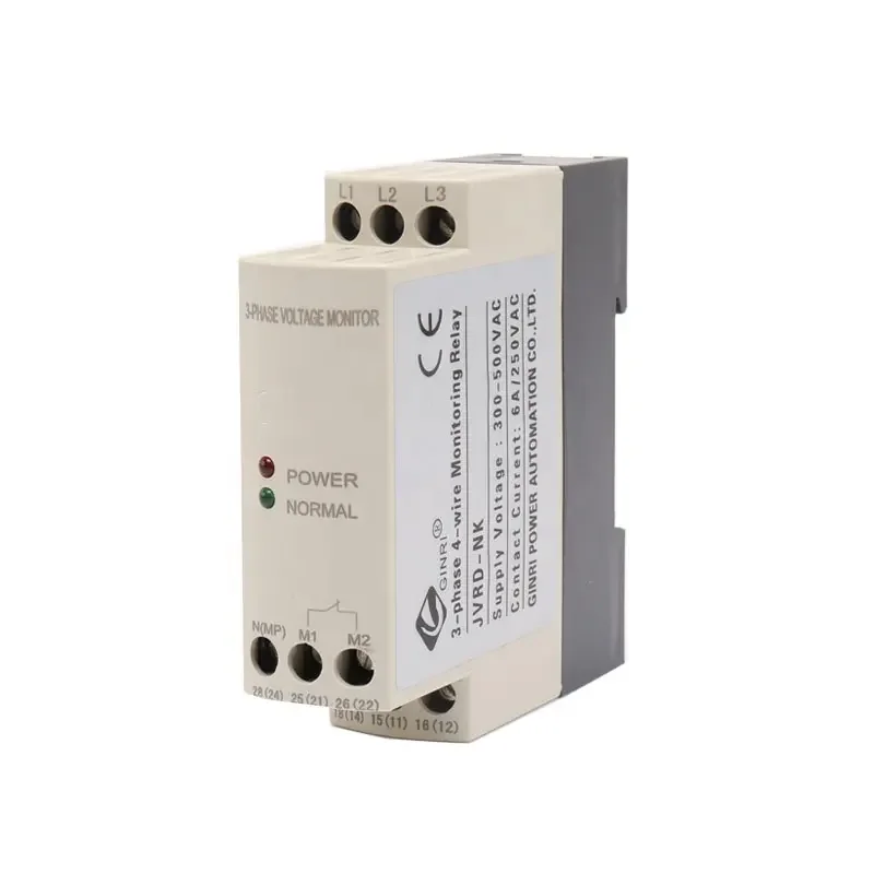 GINRI JVRD-NK 3 Phase 4 wires Neutral loss Phase Sequence Voltage Monitoring Protective Relay Phase Relay