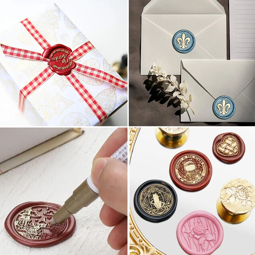 Wax Seal Stickers Custom Wax Seal Sticker Sealing Wax Stickers Stamp Wedding Invitation Letter Envelope Monogram