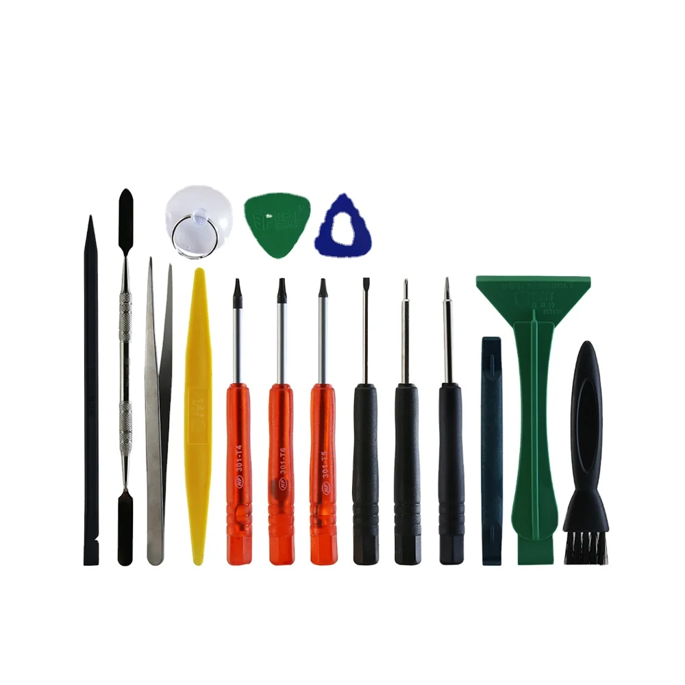 Комплект инструментов для ремонта мобильных телефонов BEST-602, 17 шт., набор отверток, дешевый набор инструментов для открывания из металла и пластика для мобильных телефонов iPhone 4, 5, 6, 7