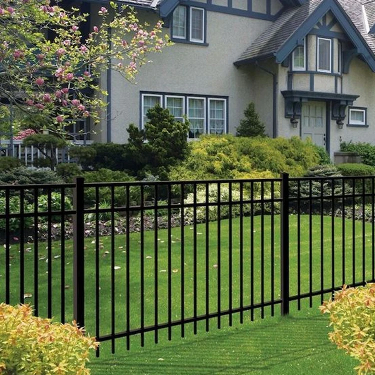 Easily AssembledCustomized Anti Rust Aluminum Outdoor Fence 6 Ft Metal Wrought Iron Steel