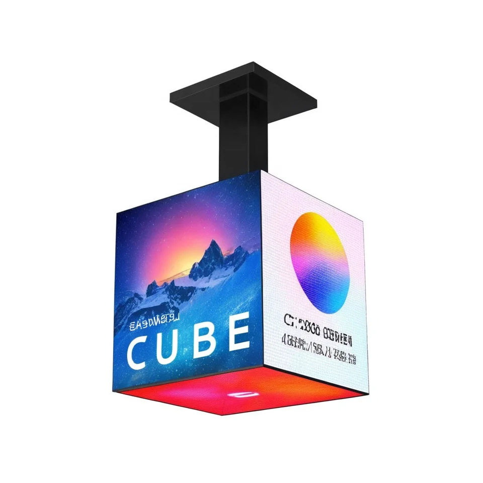 Outdoor P2.5 Led Digital Signage Billboards 4 Faces 5 Faces Advertising Screen Logo Brand 3d Led Cube Display Video Wall Photo