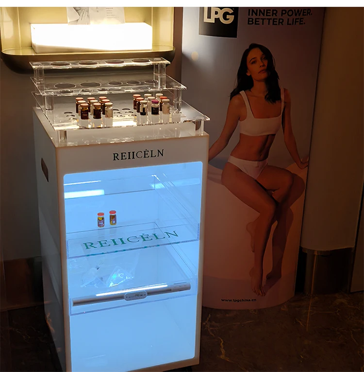 Yicheng Beauty New Arrival Custom logo Skin Management Trolley Cart Display Rack Salon Storage With High Quality