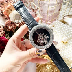 Eskeem New Arrival High Quality Personalized Large Dial Ladies Watch Trend Fashion Full Diamond Belt Watch