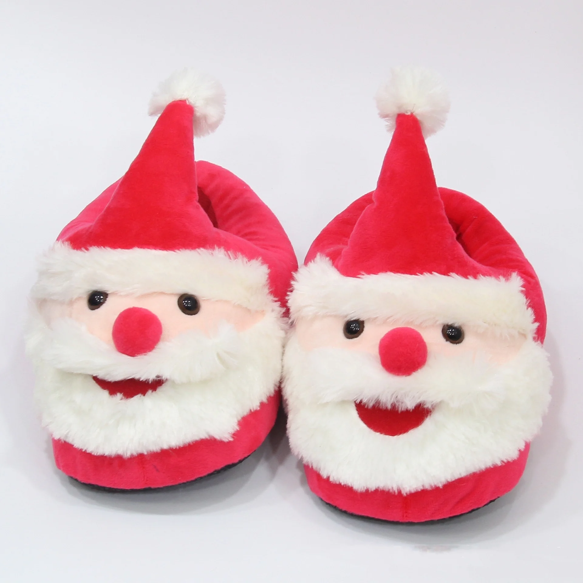 China private label Christmas fashion red color in door children slippers shoes with character