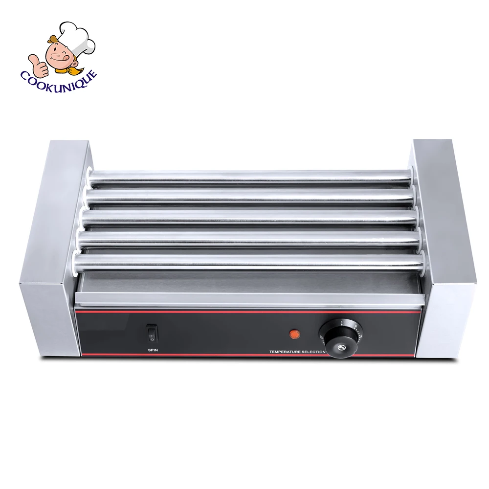 CE Approved Commercial Electric Hot Dog Grill 5-Roller Hot Dog Machine