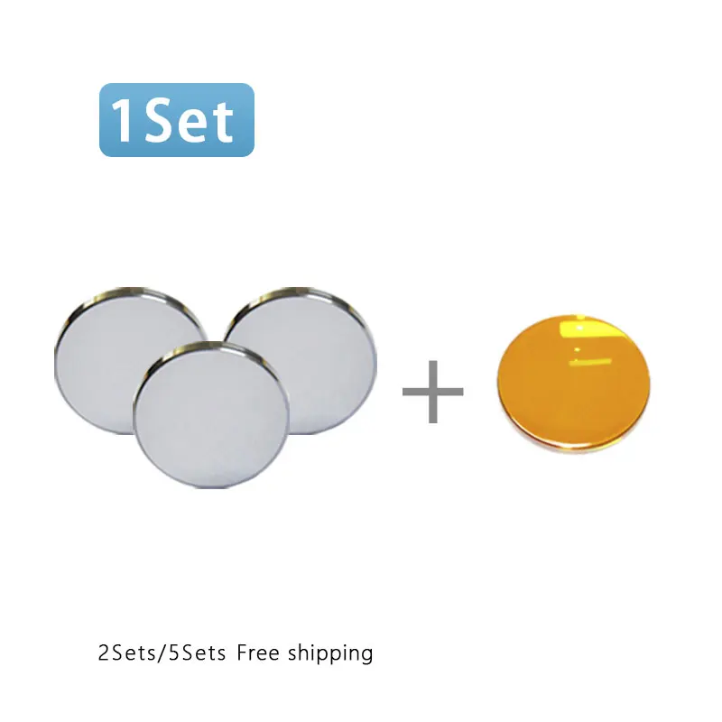 Low Price Free Shipping 1 co2 Laser Focus Lens & 3 Laser Reflective Mirror Set Dia 20mm 25mm co2 laser machine lens mirror