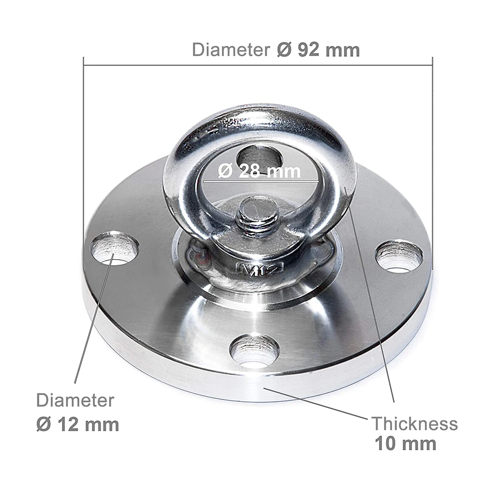 Stainless Steel Ceiling wall mounted brackets anchor hook for Suspension trainer Yoga swing hammock Resistance bands Battle rope