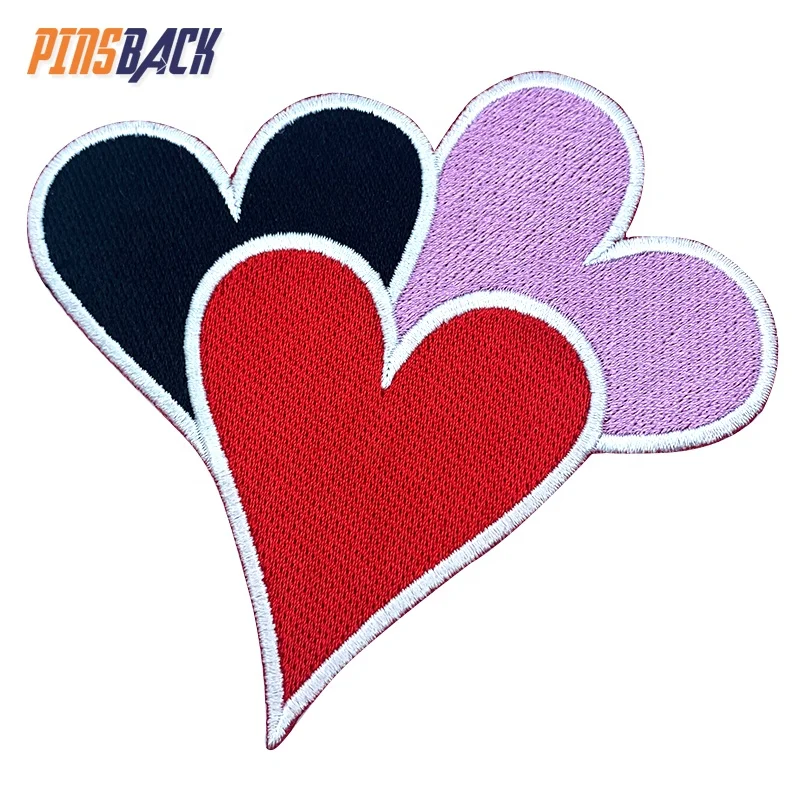 Wholesale Personalized Free Custom Designs Machine Made Embroidery Keychain Heat Seal Embroidered Double Side Key Tag