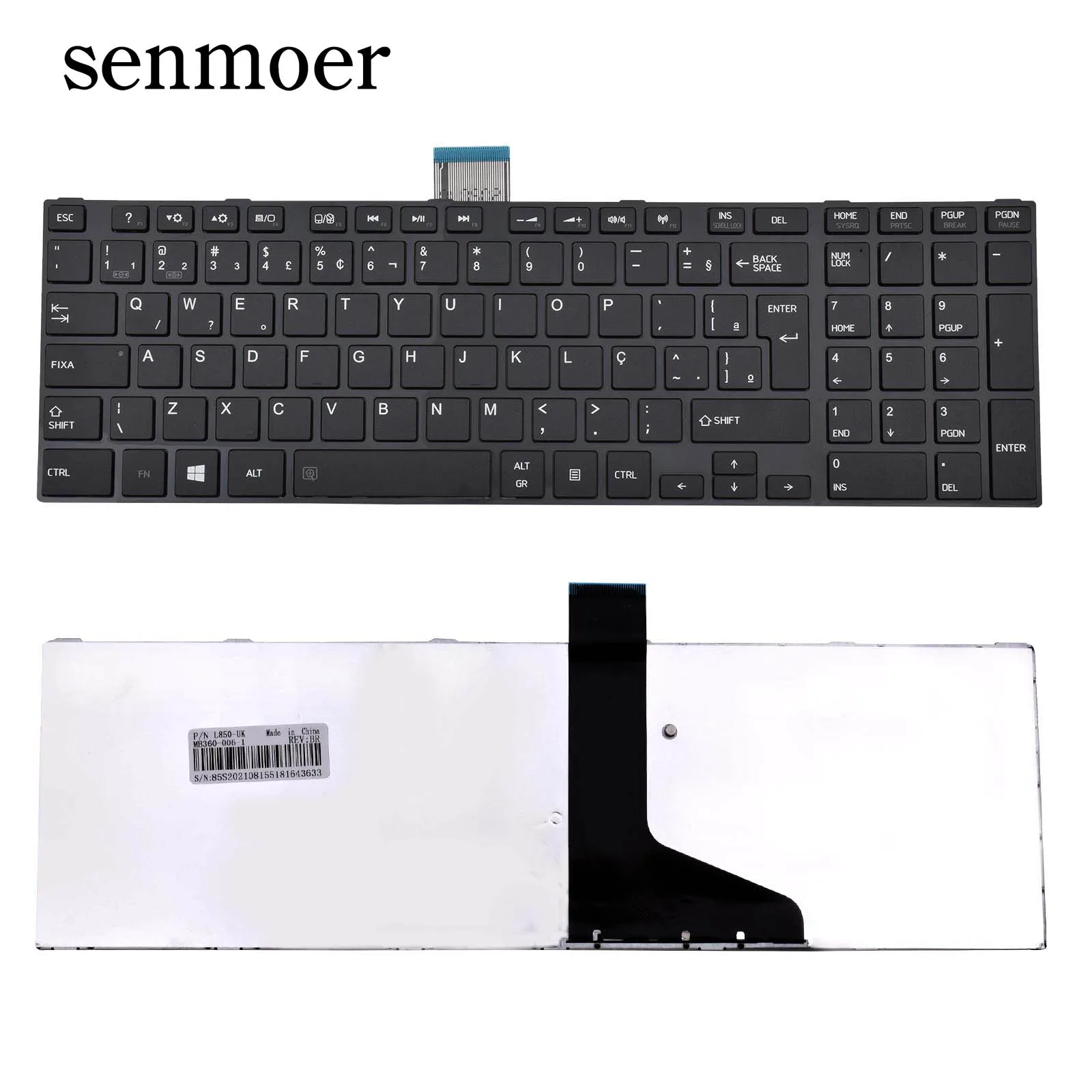 In stock BR Layout black frame Satellite L950 L950D L850 L850D L955 L855 L855D L870 L870D L875D keyboard for laptop for Toshiba