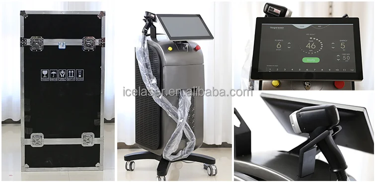 
2021 Hot Painless Laser Soprano Titanium 755 808 1064 Triple Diode Laser Hair Removal Machine 1200w Soprano ice laser Titanium 