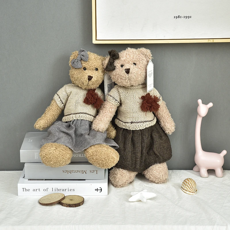 promotional gift new style love bear wearing sweater cloth wedding day gift teddy bear dressing up cuddly toys