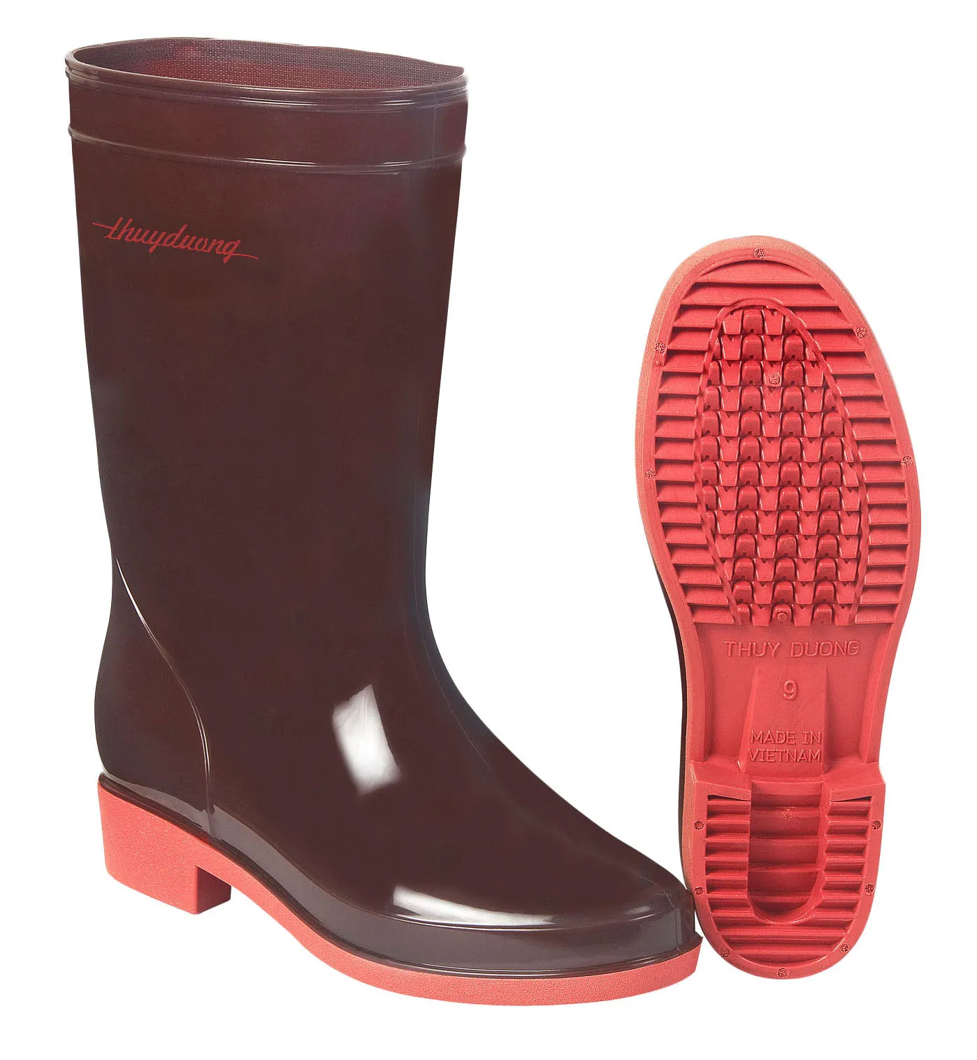 
High Quality PVC Anti-Slippery Work Boots/Two-Colours Gumboots 