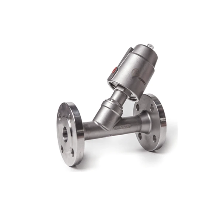 All Stainless Steel Flange Piston Pneumatic Angle Seat Valve Control Valve Oil Water Gas Filling Equipment Gate General