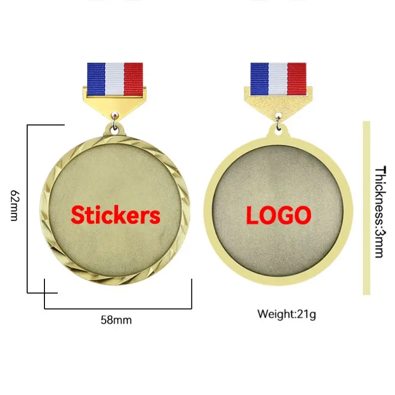 Engraving Ribbons Graduation Wooden Custom School Kids Football And Trophies Swimming Medals Sports Metal Blank Medal