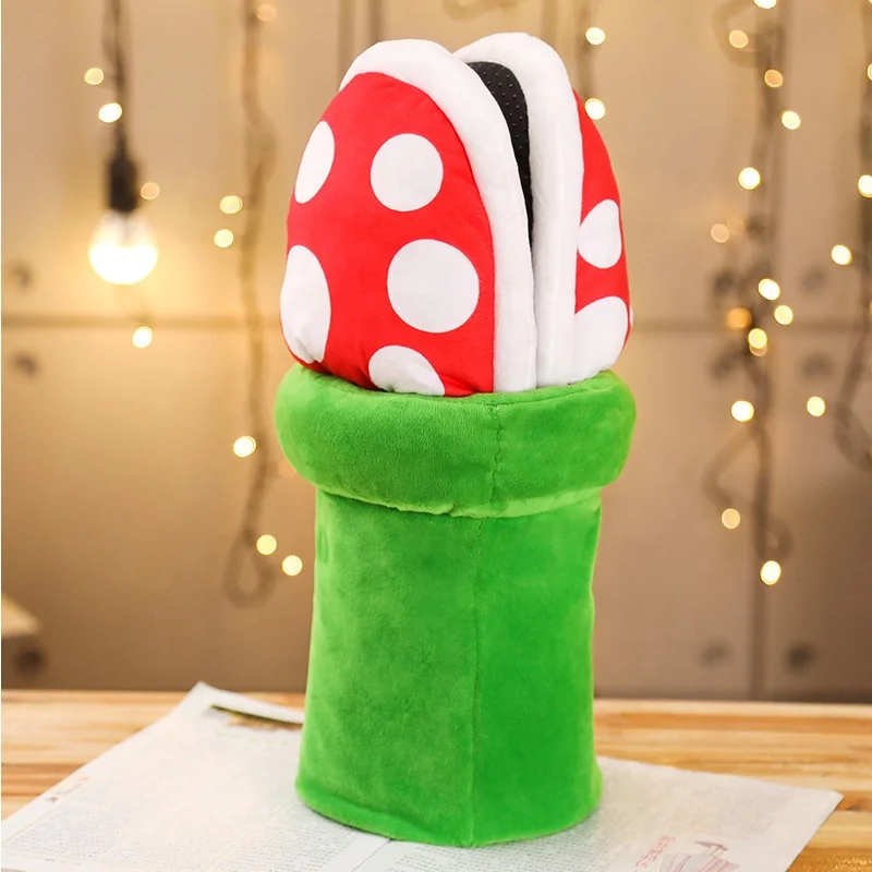 Ready to ship Piranha Plant winter warm slides slippers soft cozy cute animal cartoon slippers