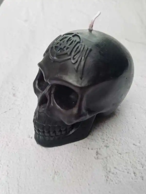 Unique cute spooky animal cat shaped candle skeleton for halloween gothic bedroom decor