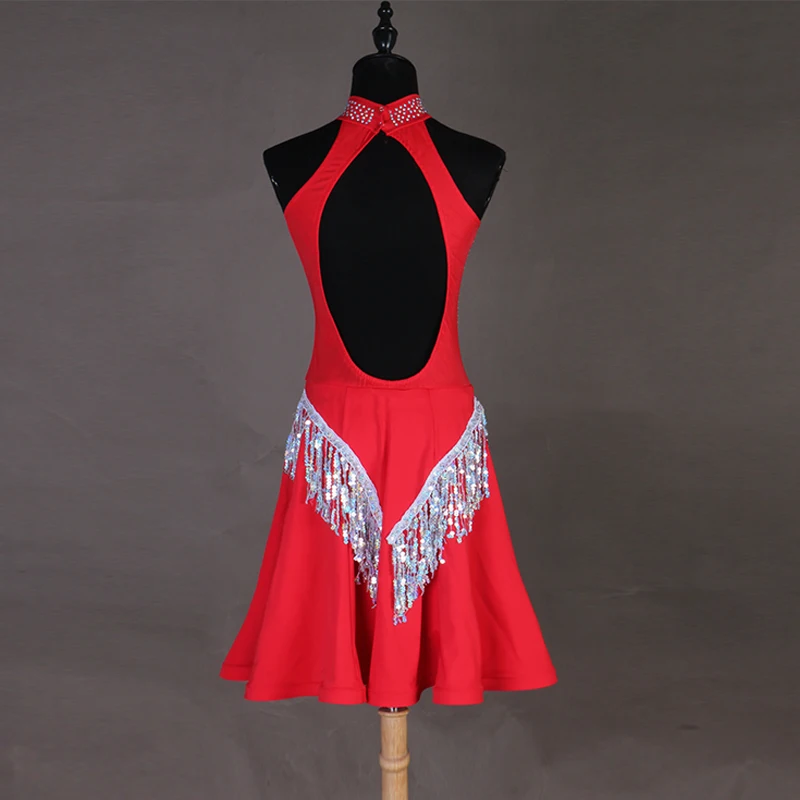 Custom backless latin adult dance dress latin dress skirt latin dance dress woman