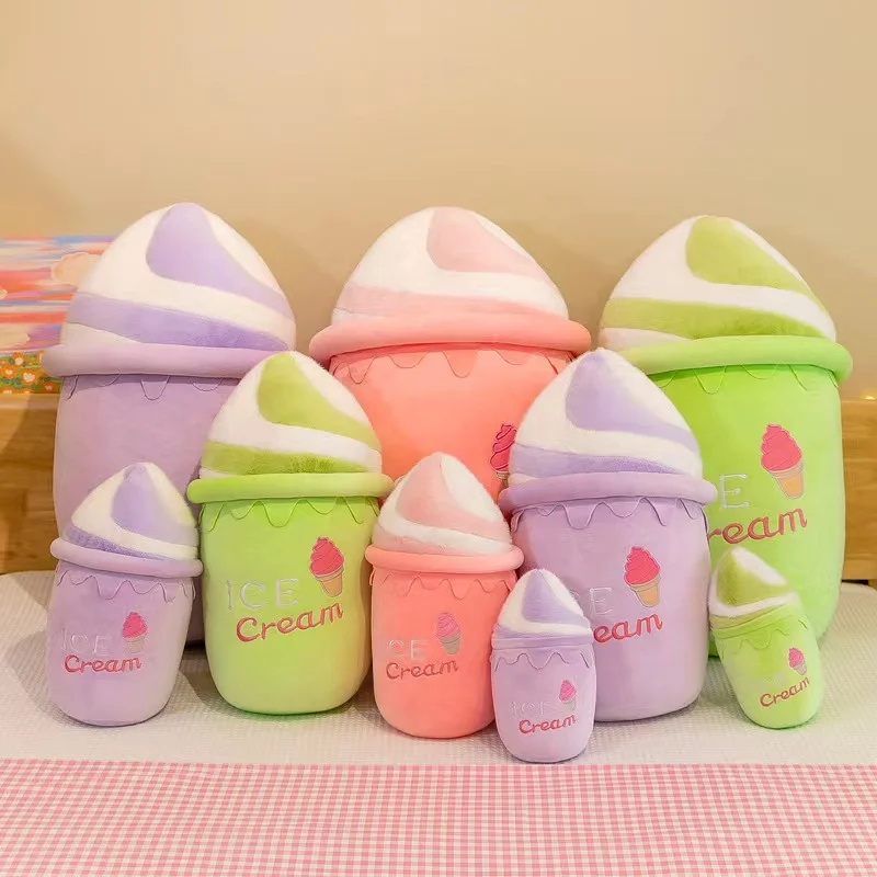 Lower MOQ Boba Fruit Tea Plush Toy Milk Tea Fruit Cup Plush Pillow Stuffed Boba plush toy wholesale