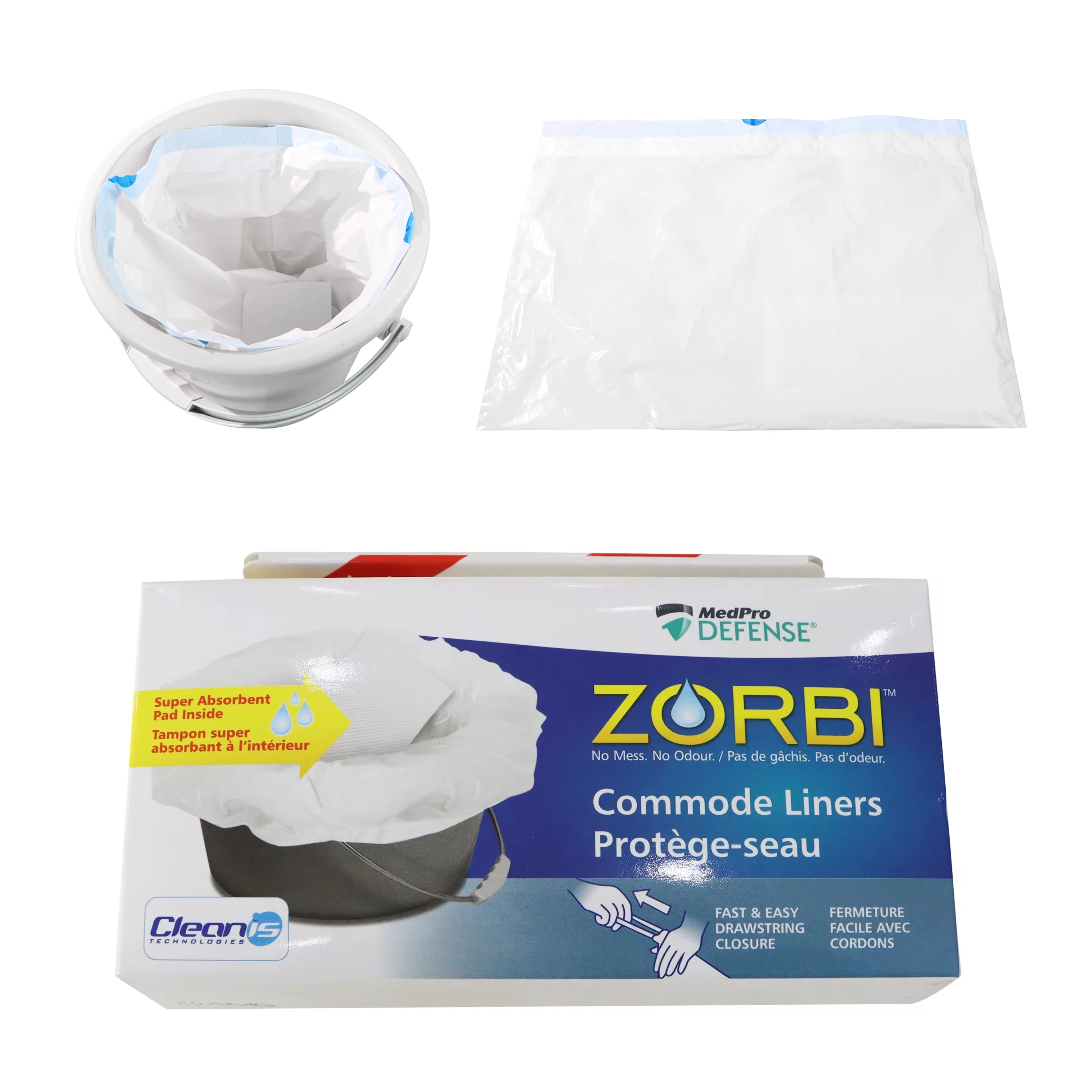 Best Price Drawstring Splash Proof Bedpan Liner Absorbent Polymer Chemical Absorbent Pads Commode Liners