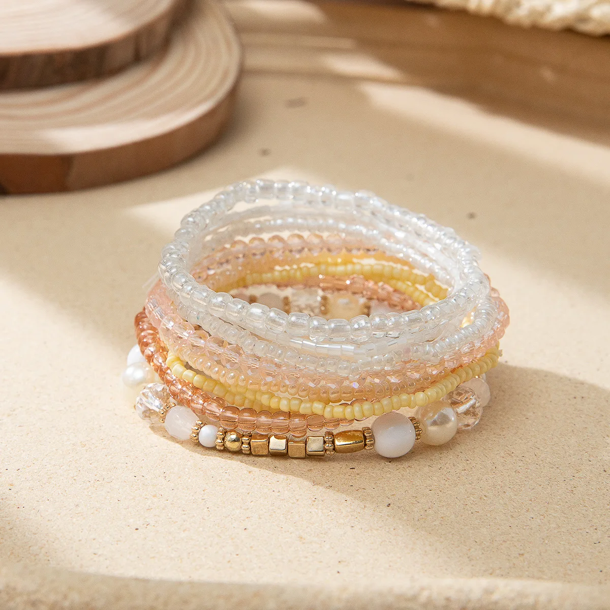 2024 Trendy Elastic Chain  Fashion Jewelry Bracelet Bohemian Bracelet Beaded Bracelets for Women