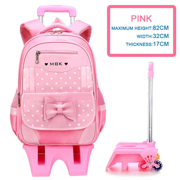 School Bags Backpack For Teen Girls Teenage Girl Teenager Teenagers Children Trolley Wheel With Trolleys Rolling College Bag
