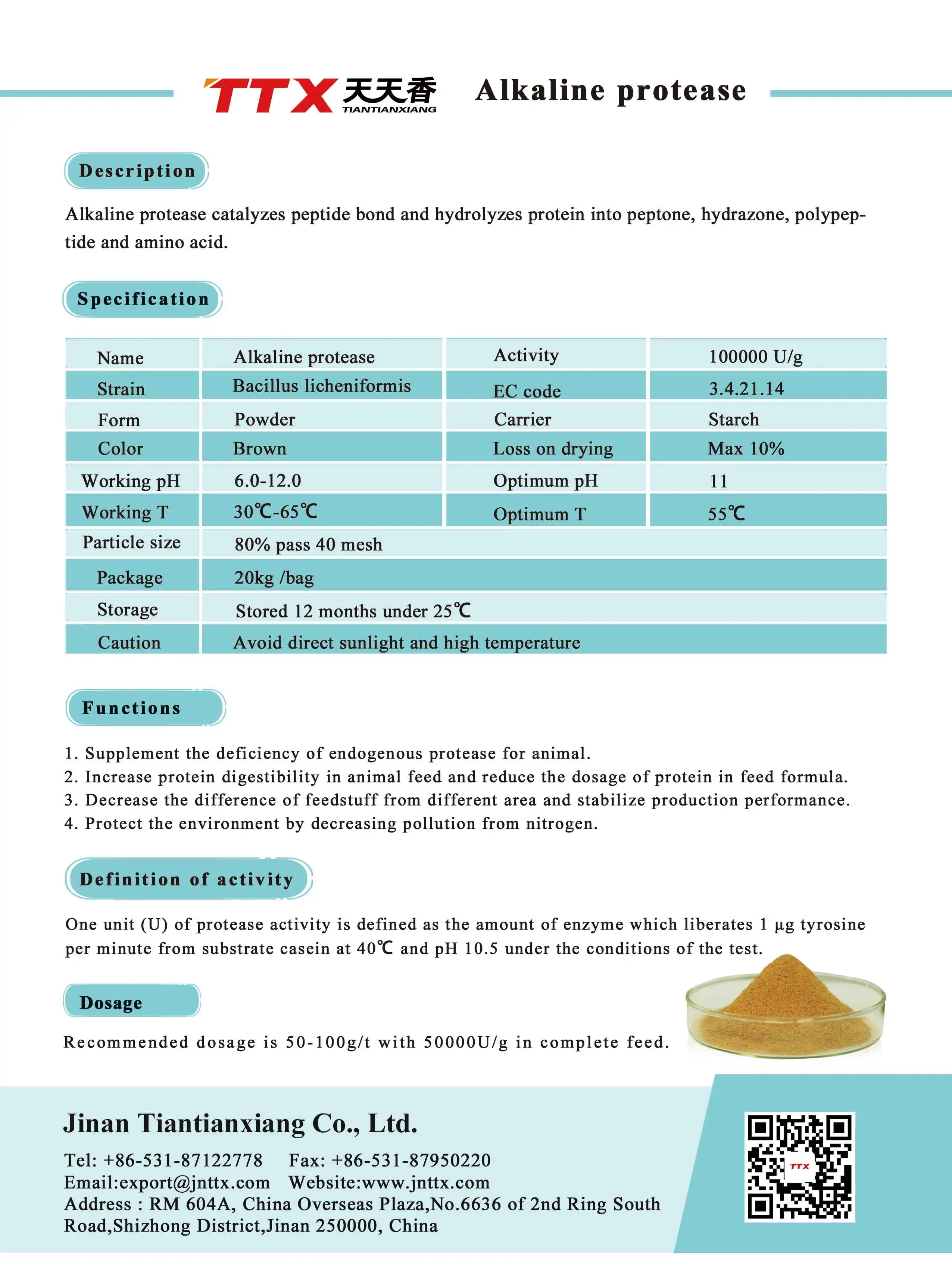 TTX  Alkaline Protease
