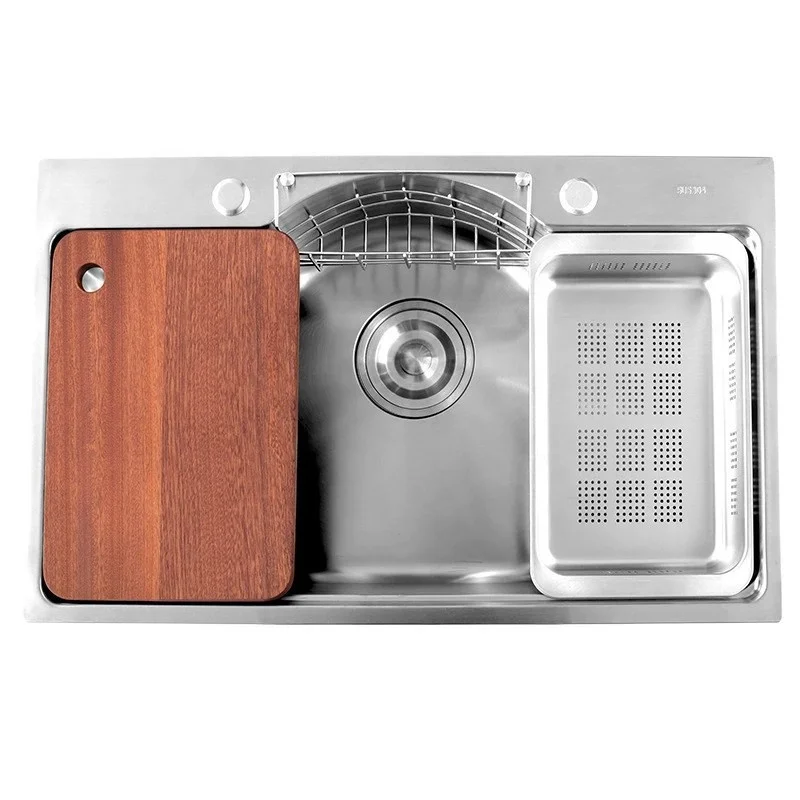 single bowl thickened 304 stainless steel kitchen sink