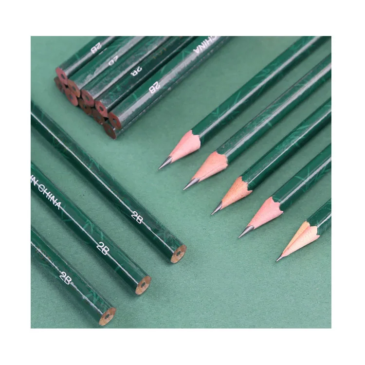 High quality wooden standard pencils 12PCS 2B HB pencil with eraser for sketching writing